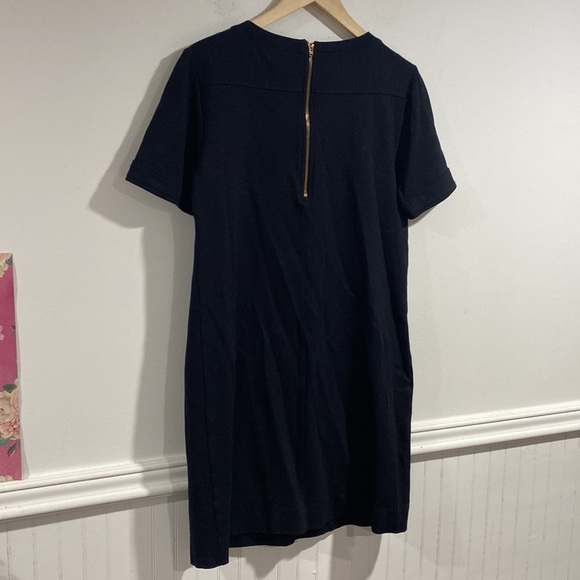 J Crew zippered dress black gold hardware has stretch size 6 - Picture 5 of 6